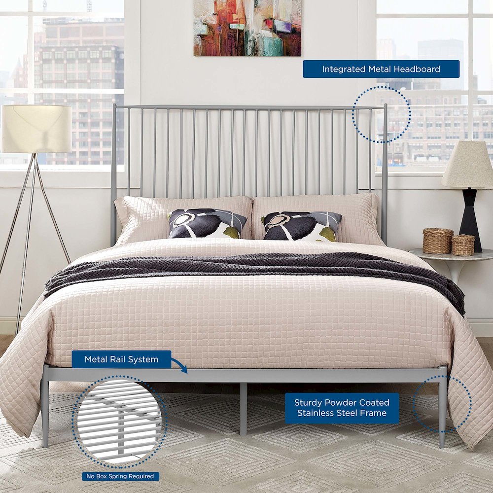 Annika Queen Platform Bed. Picture 7