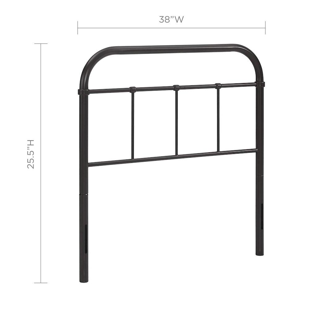 Serena Twin Steel Headboard. Picture 3