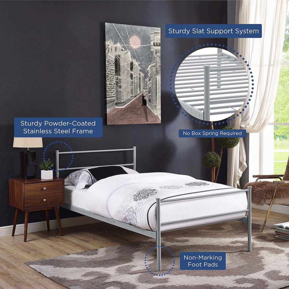 Alina Platform Twin Bed Frame. Picture 6