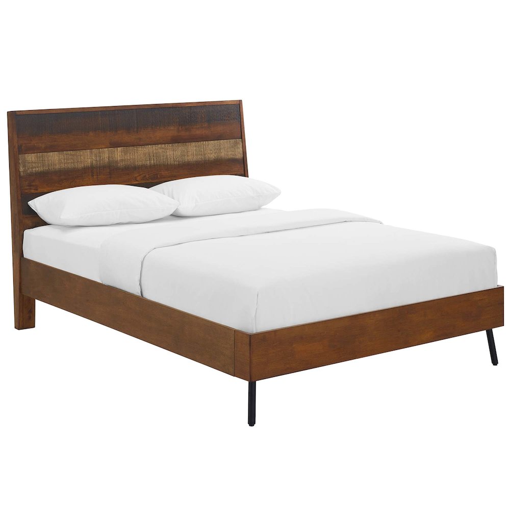 Arwen Queen Rustic Wood Bed. Picture 1