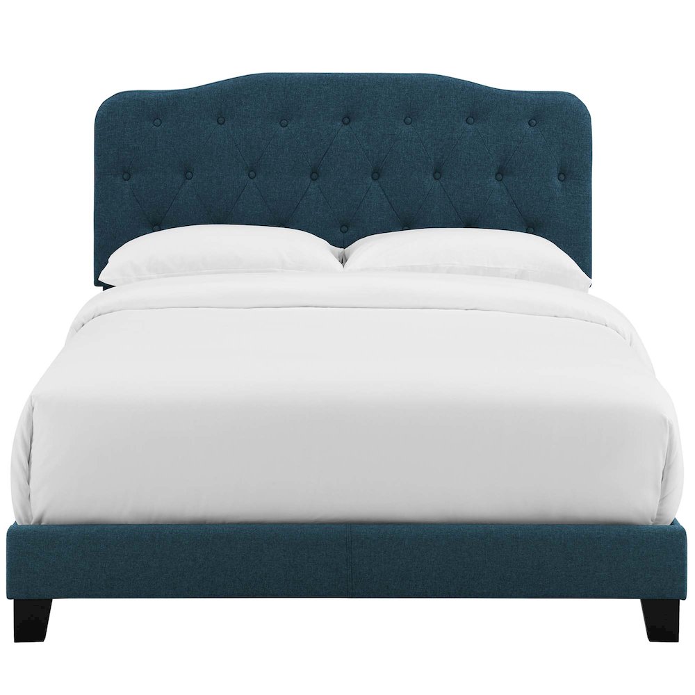 Amelia Upholstered Fabric Queen Bed. Picture 4