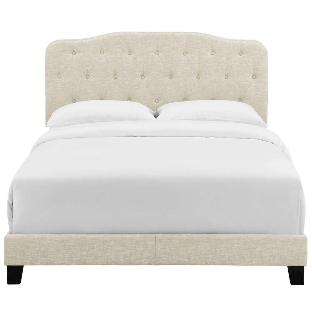 Amelia Upholstered Fabric King Bed. Picture 4