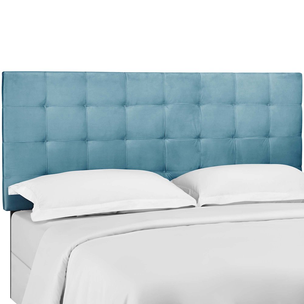 Paisley Tufted Upholstered Performance Velvet Full / Queen Headboard. Picture 1