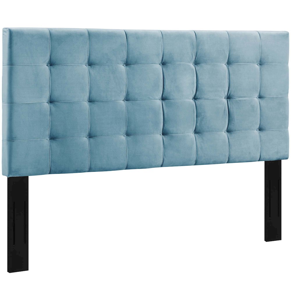 Paisley Tufted Upholstered Performance Velvet Full / Queen Headboard. Picture 4