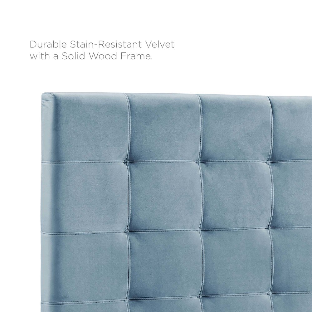 Paisley Tufted Upholstered Performance Velvet Full / Queen Headboard. Picture 2