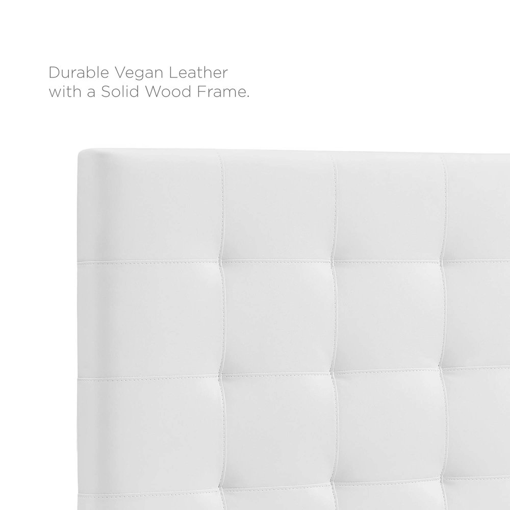 Paisley Tufted Upholstered Faux Leather King and California King Headboard. Picture 2