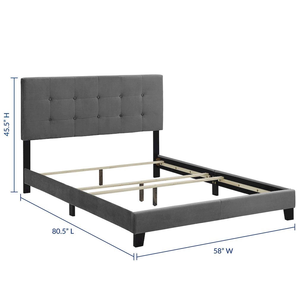 Amira Performance Velvet Full Bed. Picture 2