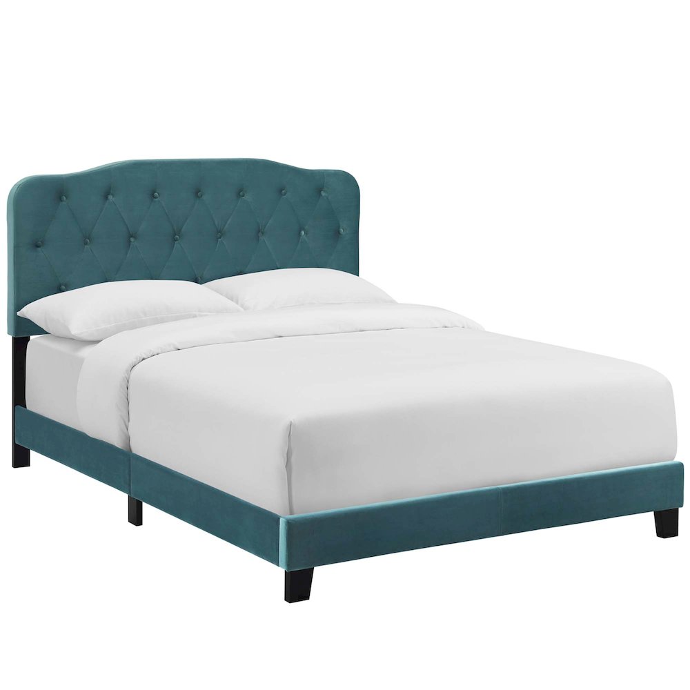 Amelia Performance Velvet Full Bed. Picture 1