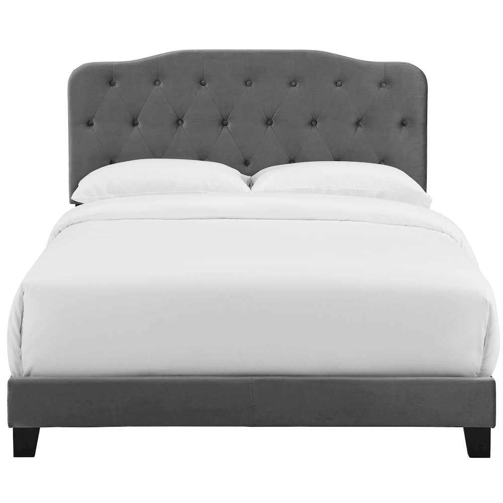 Amelia Performance Velvet Queen Bed. Picture 4