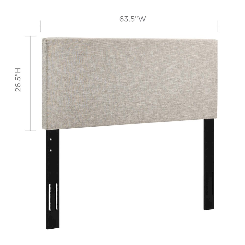 Taylor Upholstered Linen Fabric Full / Queen Headboard. Picture 3