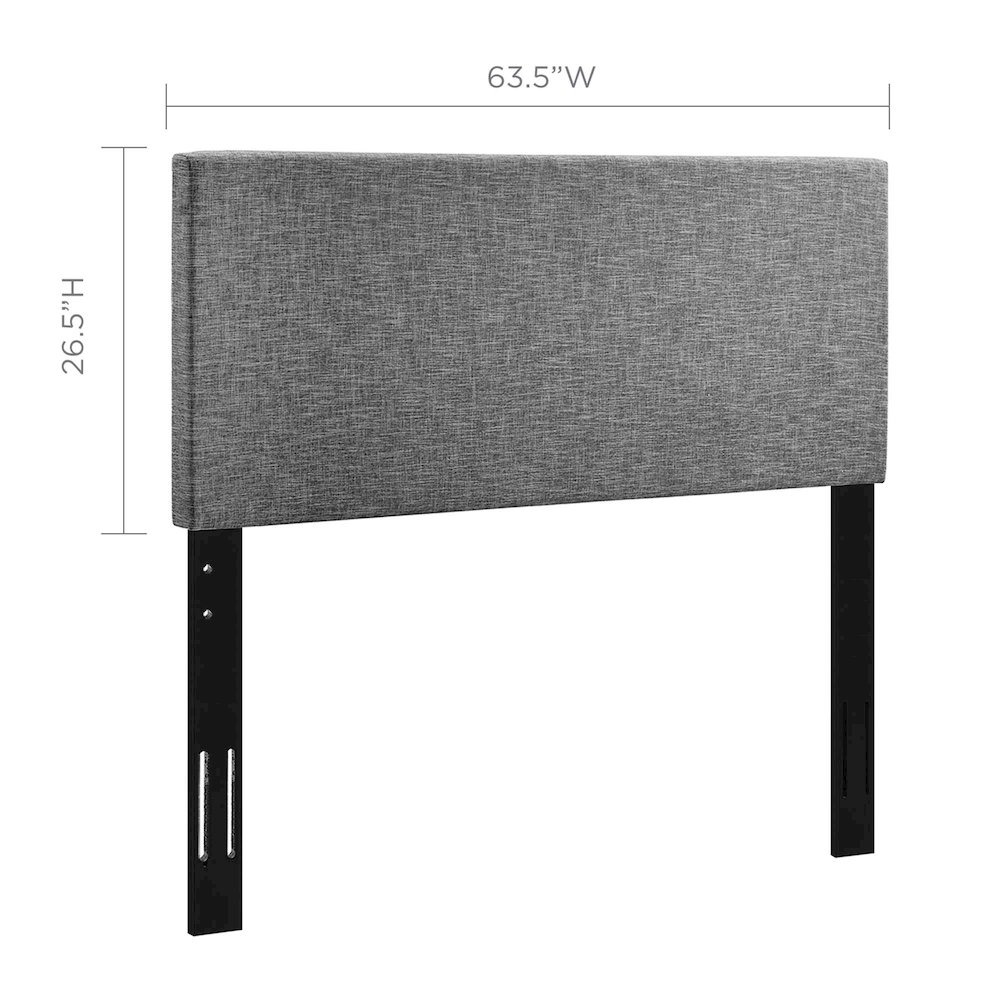 Taylor Upholstered Linen Fabric Full / Queen Headboard. Picture 3