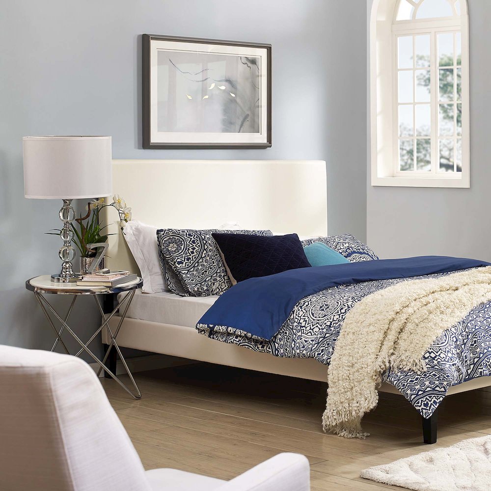 Taylor Upholstered Faux Leather King and California King Headboard. Picture 6