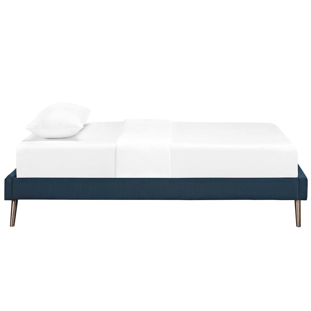 Loryn Fabric Twin Bed Frame with Round Splayed Legs. Picture 3