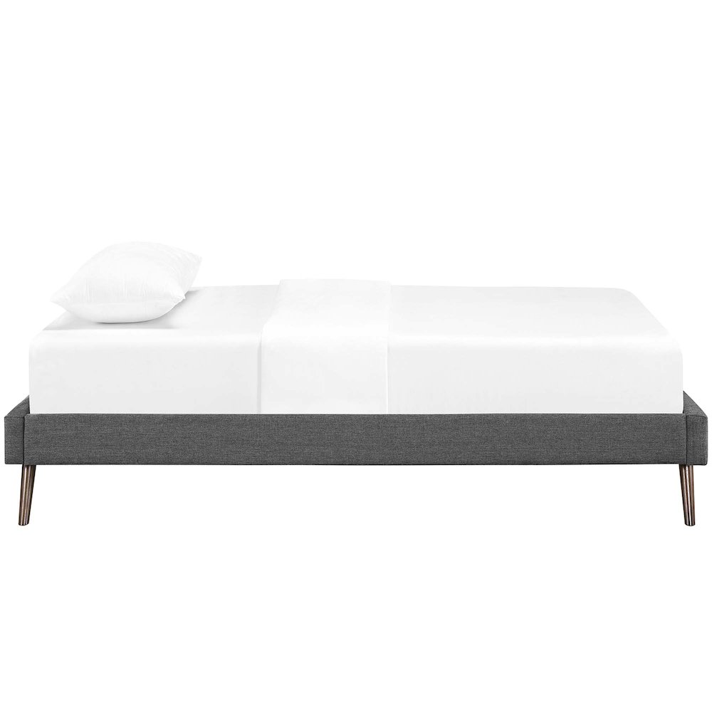 Loryn Fabric Twin Bed Frame with Round Splayed Legs. Picture 2