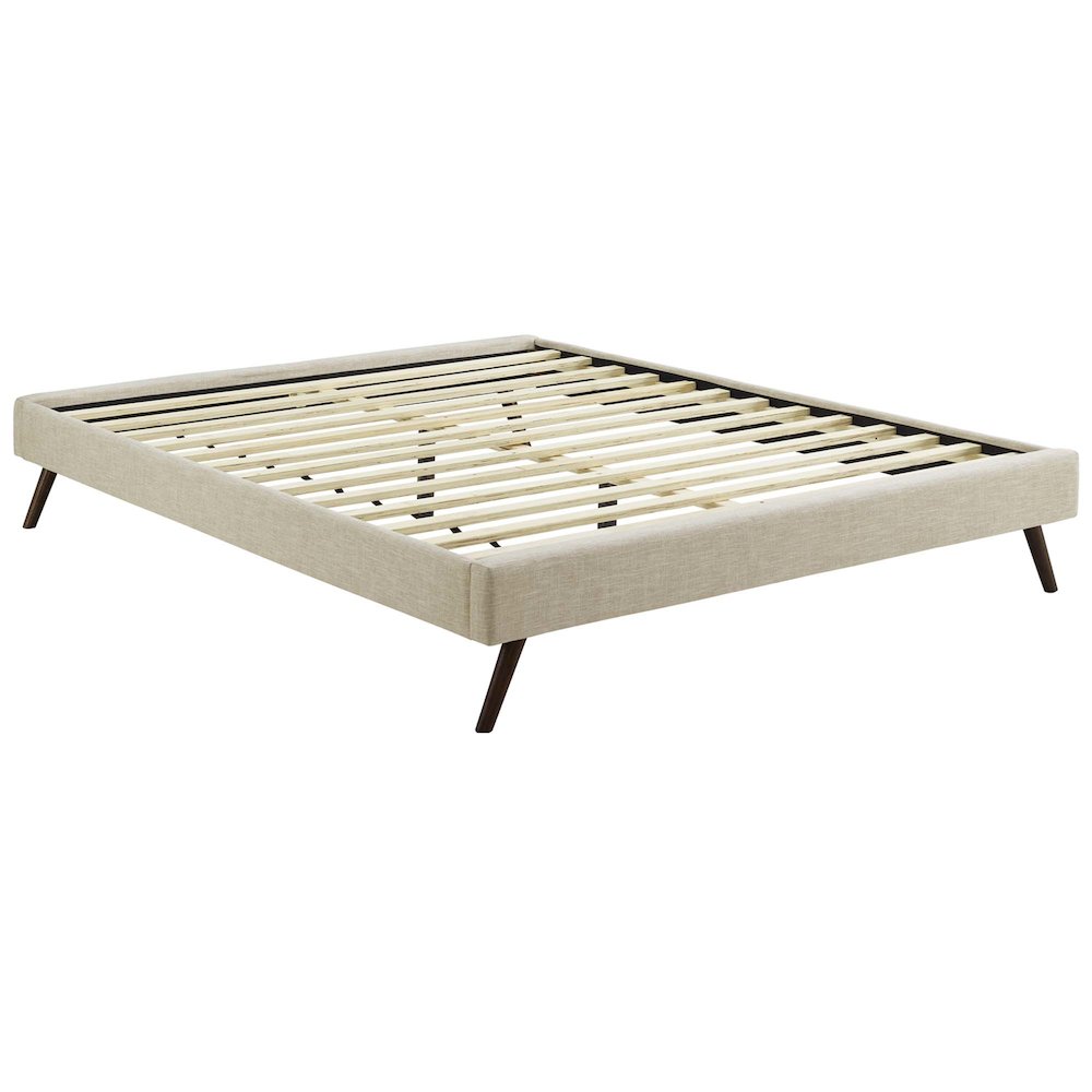 Loryn Fabric Full Bed Frame with Round Splayed Legs. Picture 2