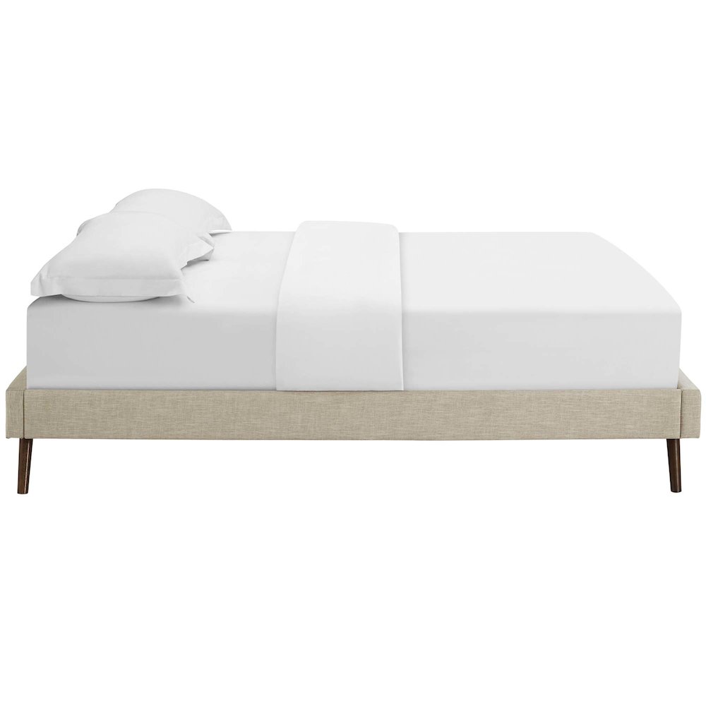 Loryn Fabric Full Bed Frame with Round Splayed Legs. Picture 3