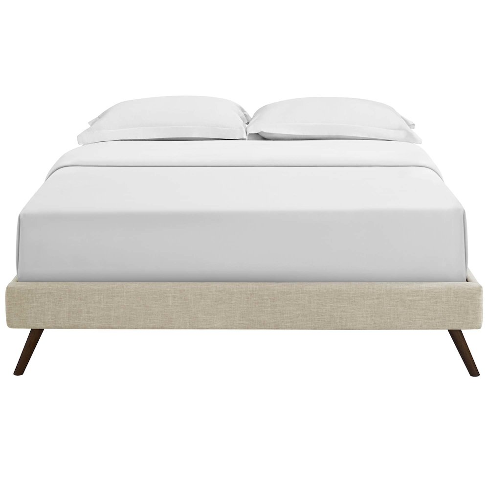 Loryn Fabric Full Bed Frame with Round Splayed Legs. Picture 4