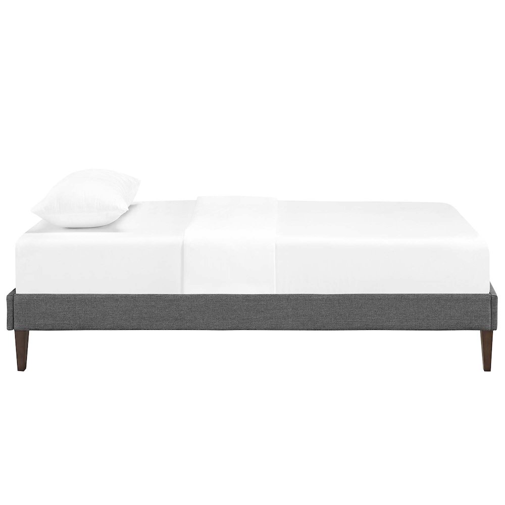 Tessie Fabric Twin Bed Frame with Squared Tapered Legs. Picture 3