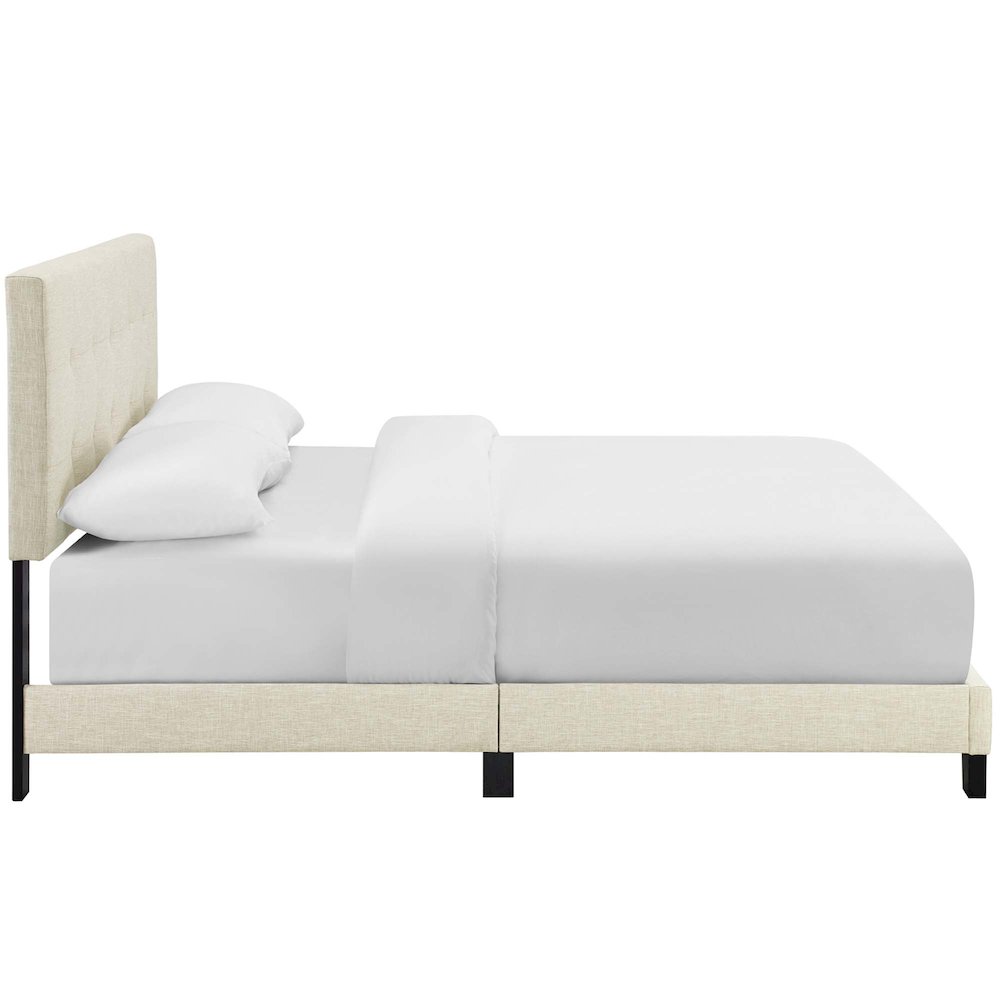 Amira Upholstered Fabric Queen Bed. Picture 4