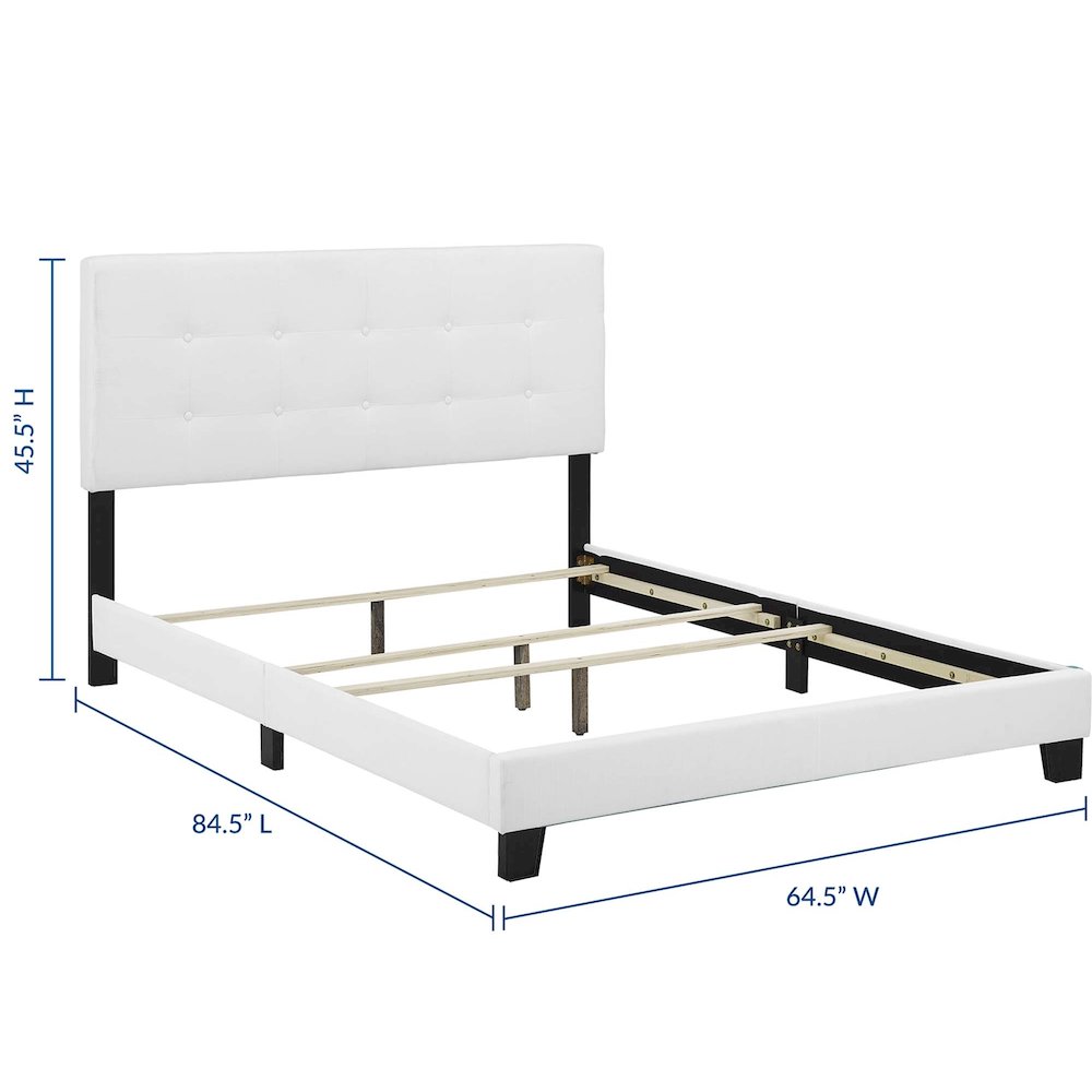 Amira Upholstered Fabric Queen Bed. Picture 2