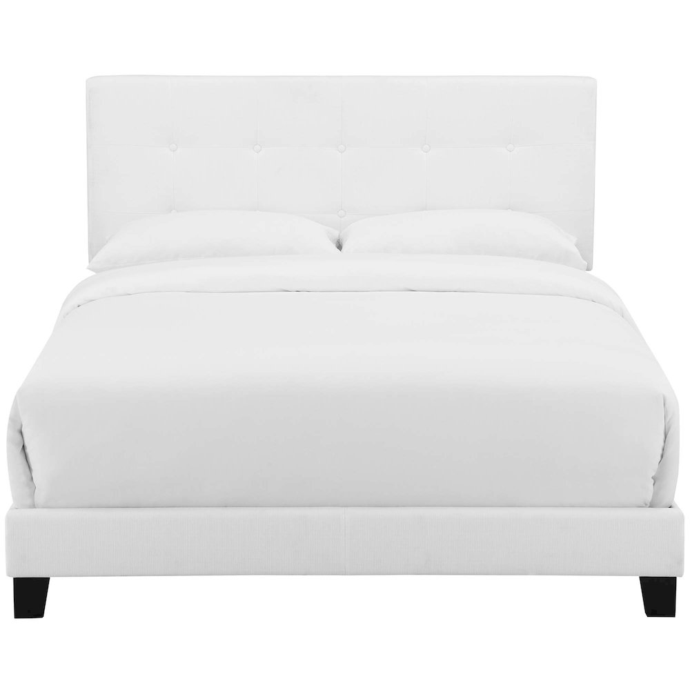 Amira Upholstered Fabric Queen Bed. Picture 5