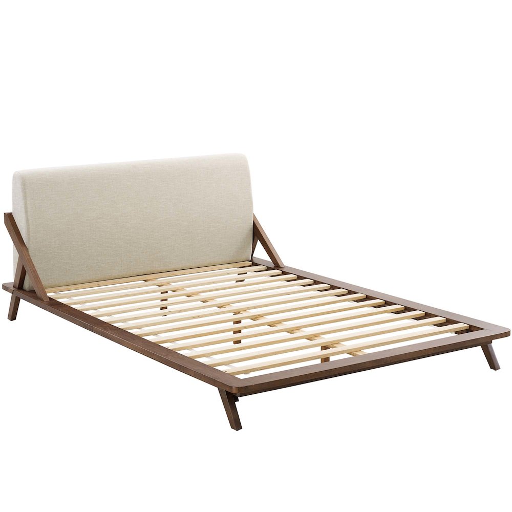 Luella Upholstered Fabric Queen Platform Bed. Picture 2