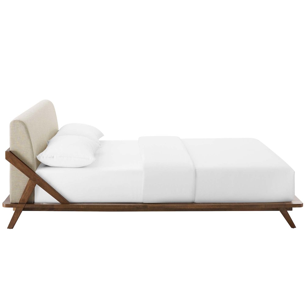 Luella Upholstered Fabric Queen Platform Bed. Picture 3