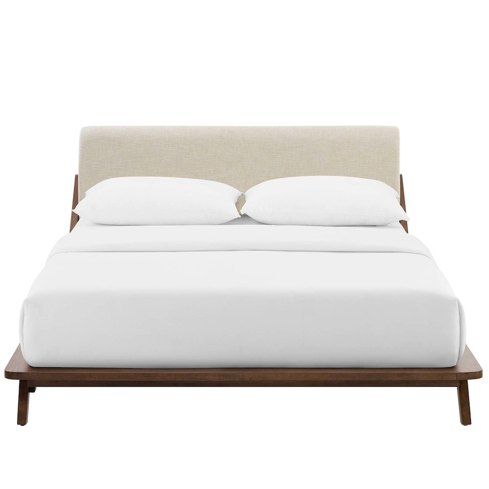 Luella Upholstered Fabric Queen Platform Bed. Picture 4