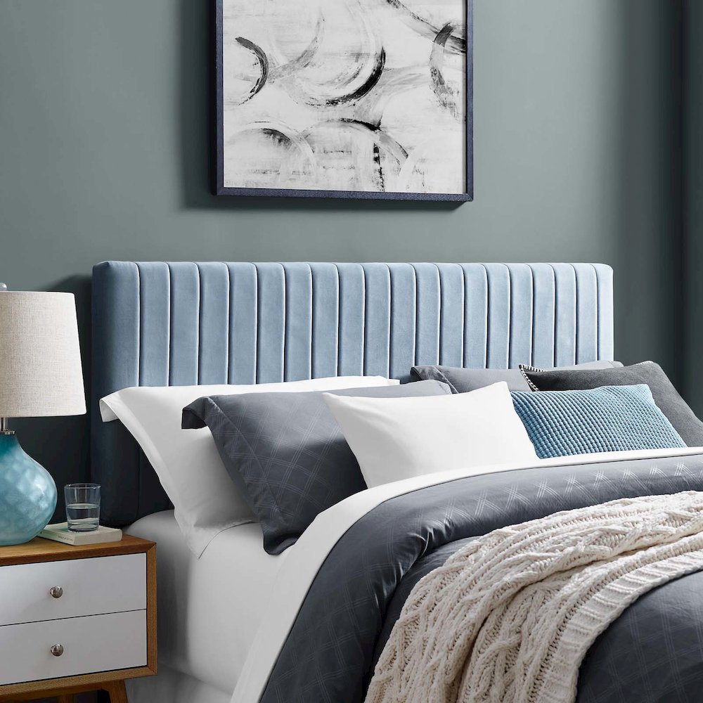Keira Performance Velvet Full / Queen Headboard. Picture 6