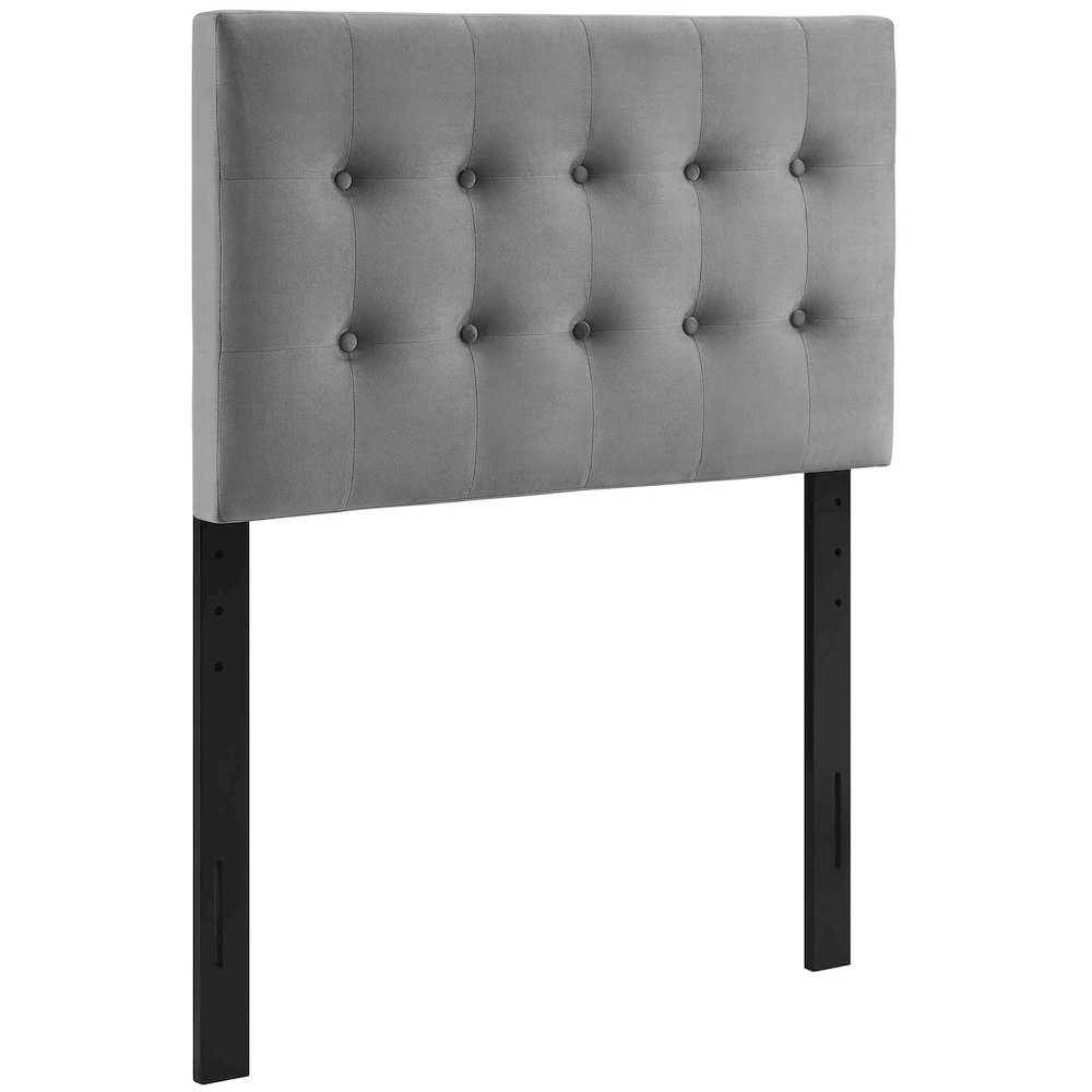 Emily Biscuit Tufted Performance Velvet Twin Headboard. Picture 1