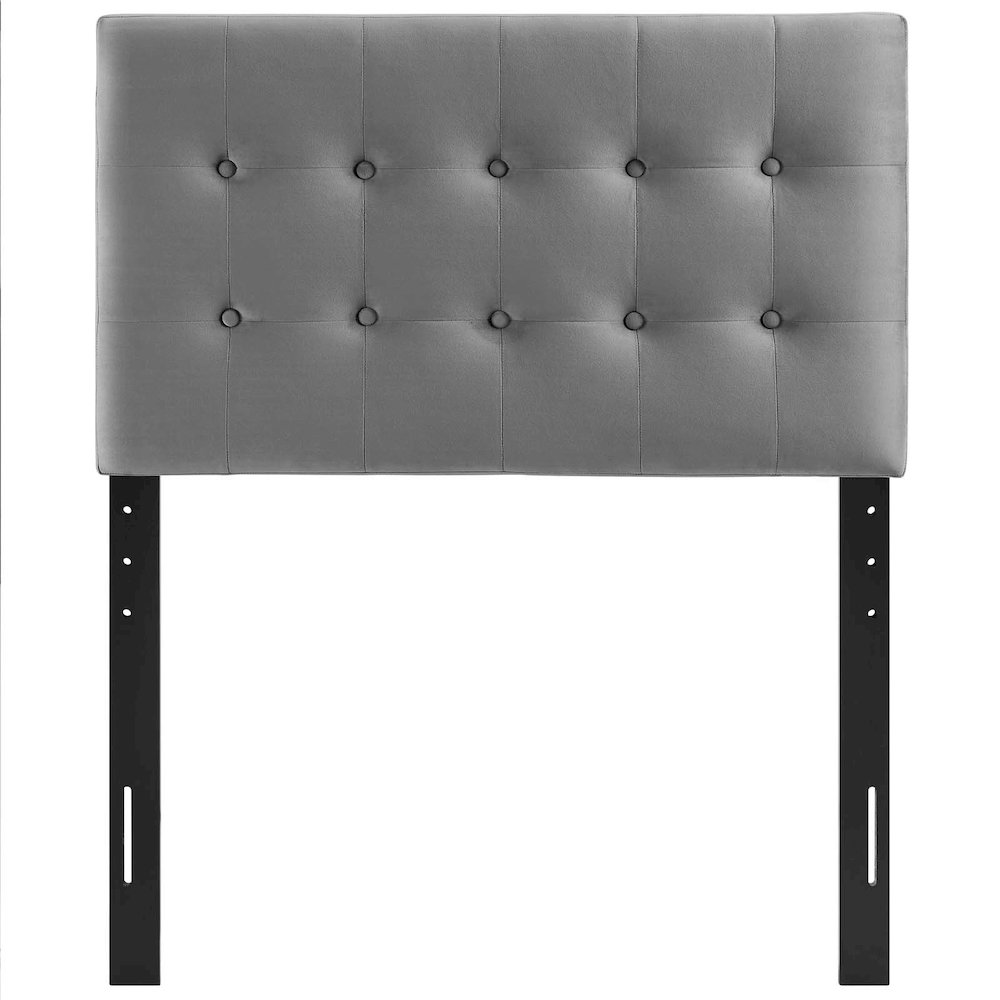 Emily Biscuit Tufted Performance Velvet Twin Headboard. Picture 5
