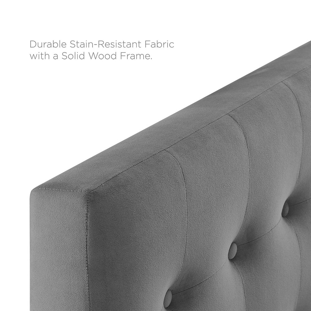 Emily Biscuit Tufted Performance Velvet Twin Headboard. Picture 2