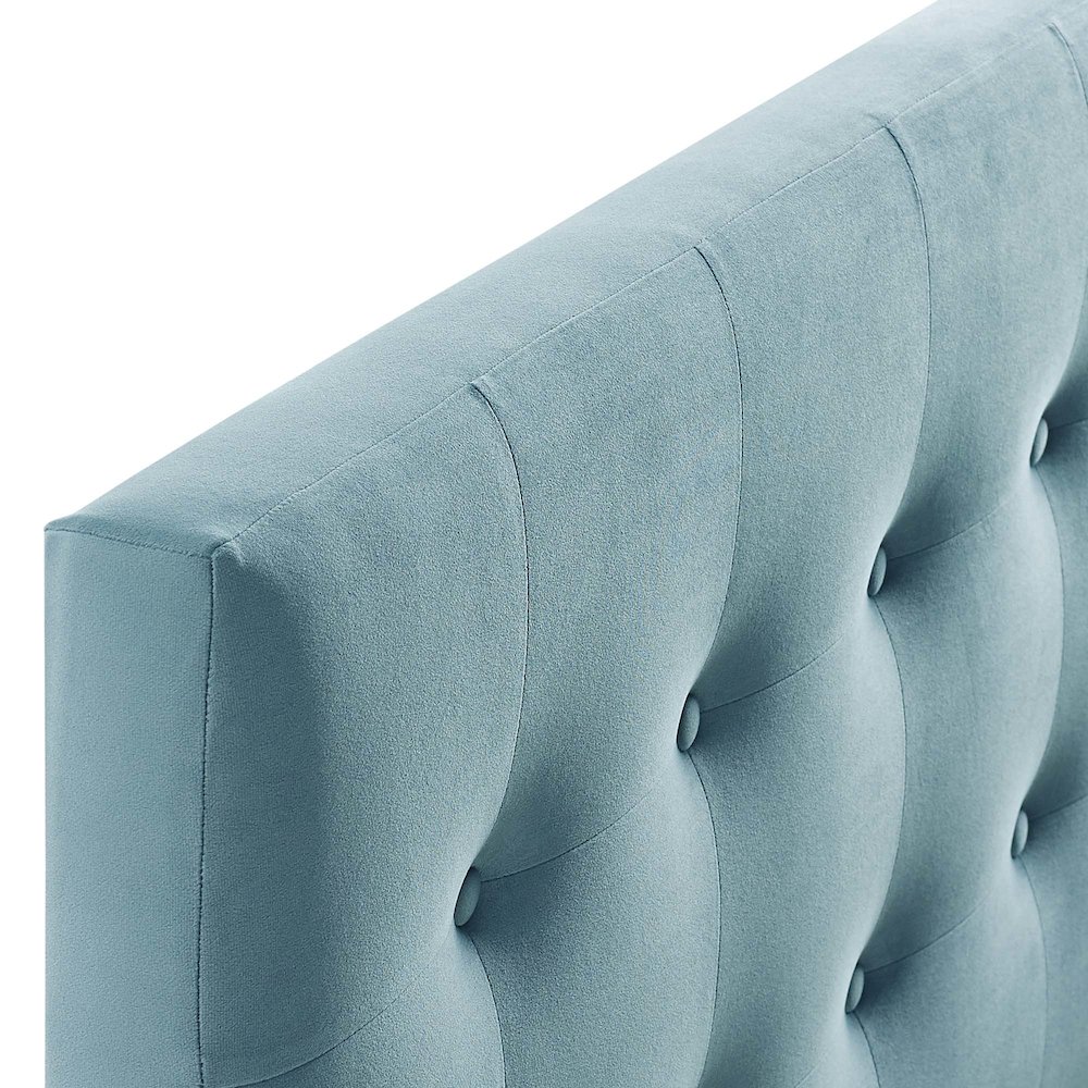 Emily Biscuit Tufted Performance Velvet Queen Headboard. Picture 5