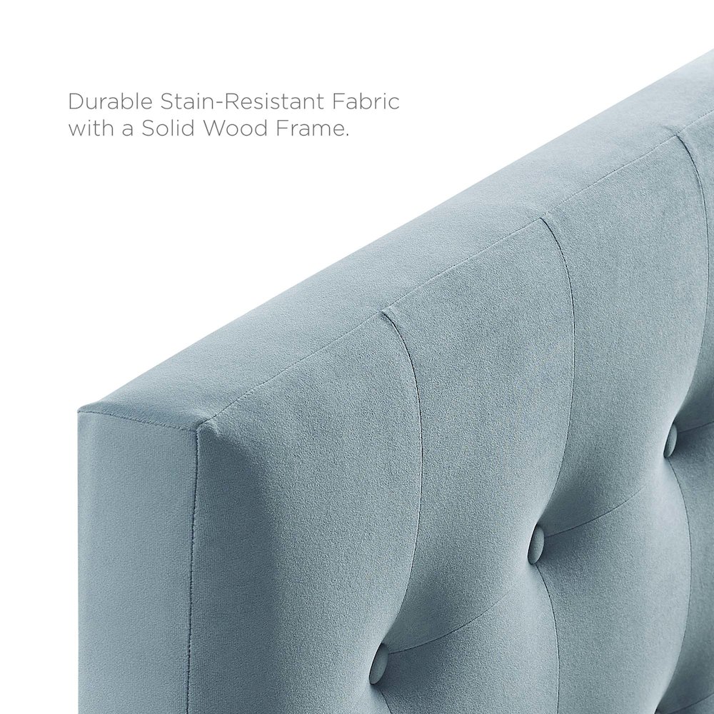Emily Biscuit Tufted Performance Velvet Queen Headboard. Picture 3