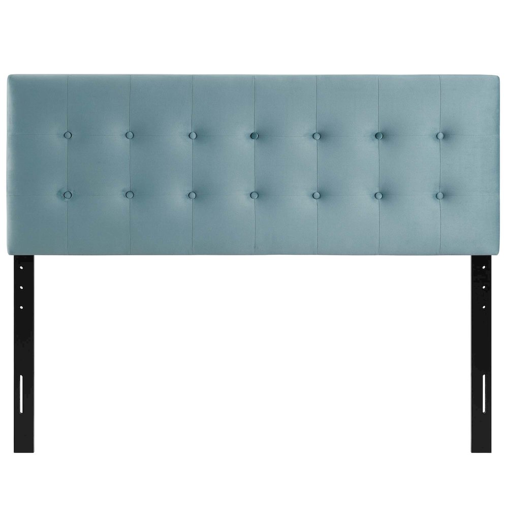 Emily Biscuit Tufted Performance Velvet Queen Headboard. Picture 6