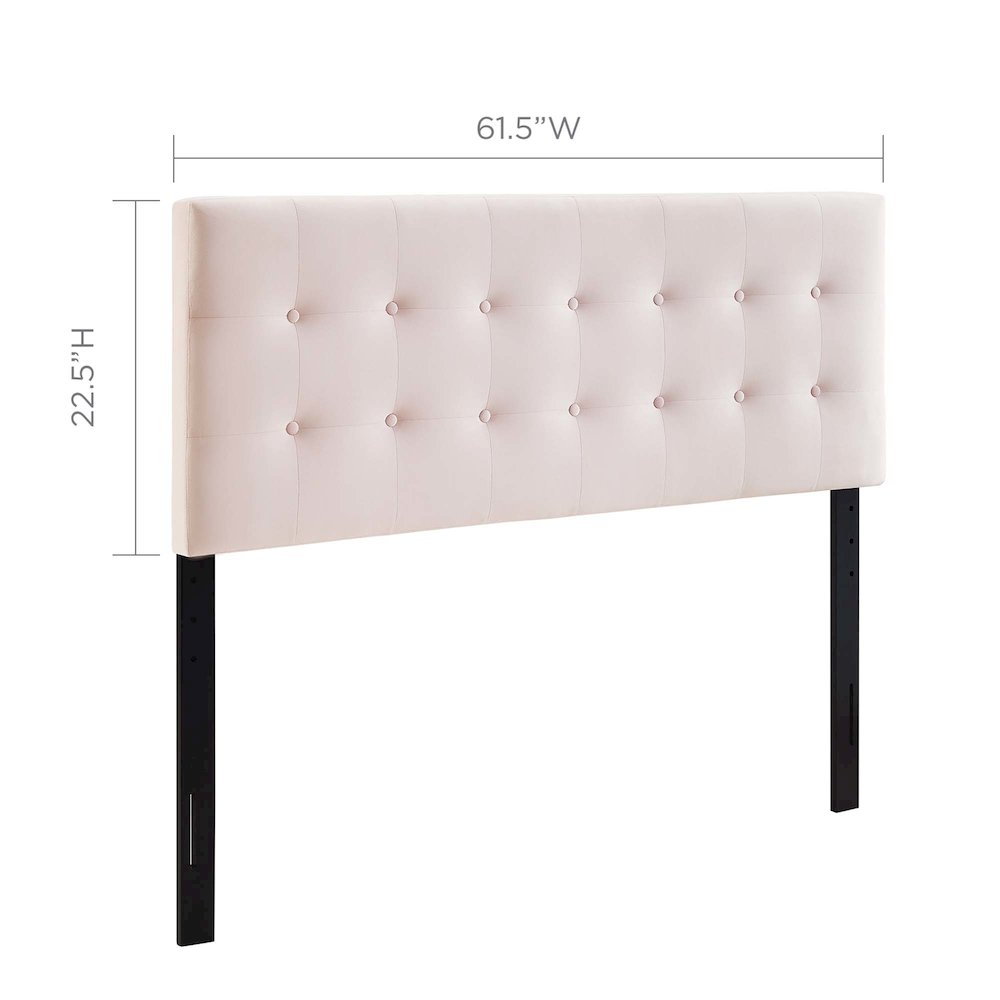 Emily Biscuit Tufted Performance Velvet Queen Headboard. Picture 2