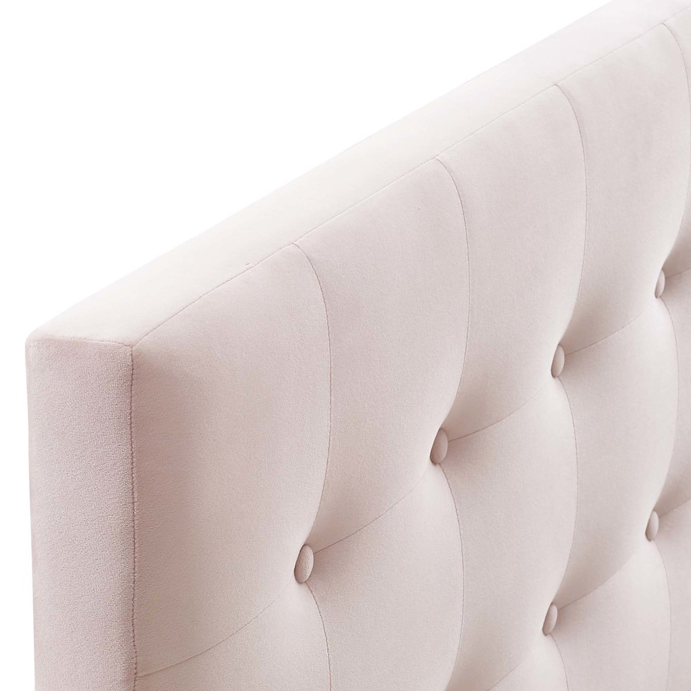 Emily Biscuit Tufted Performance Velvet Queen Headboard. Picture 5