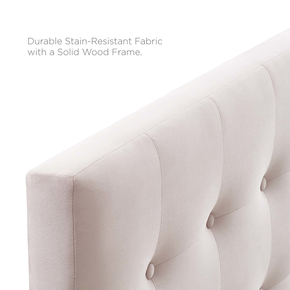 Emily Biscuit Tufted Performance Velvet Queen Headboard. Picture 3