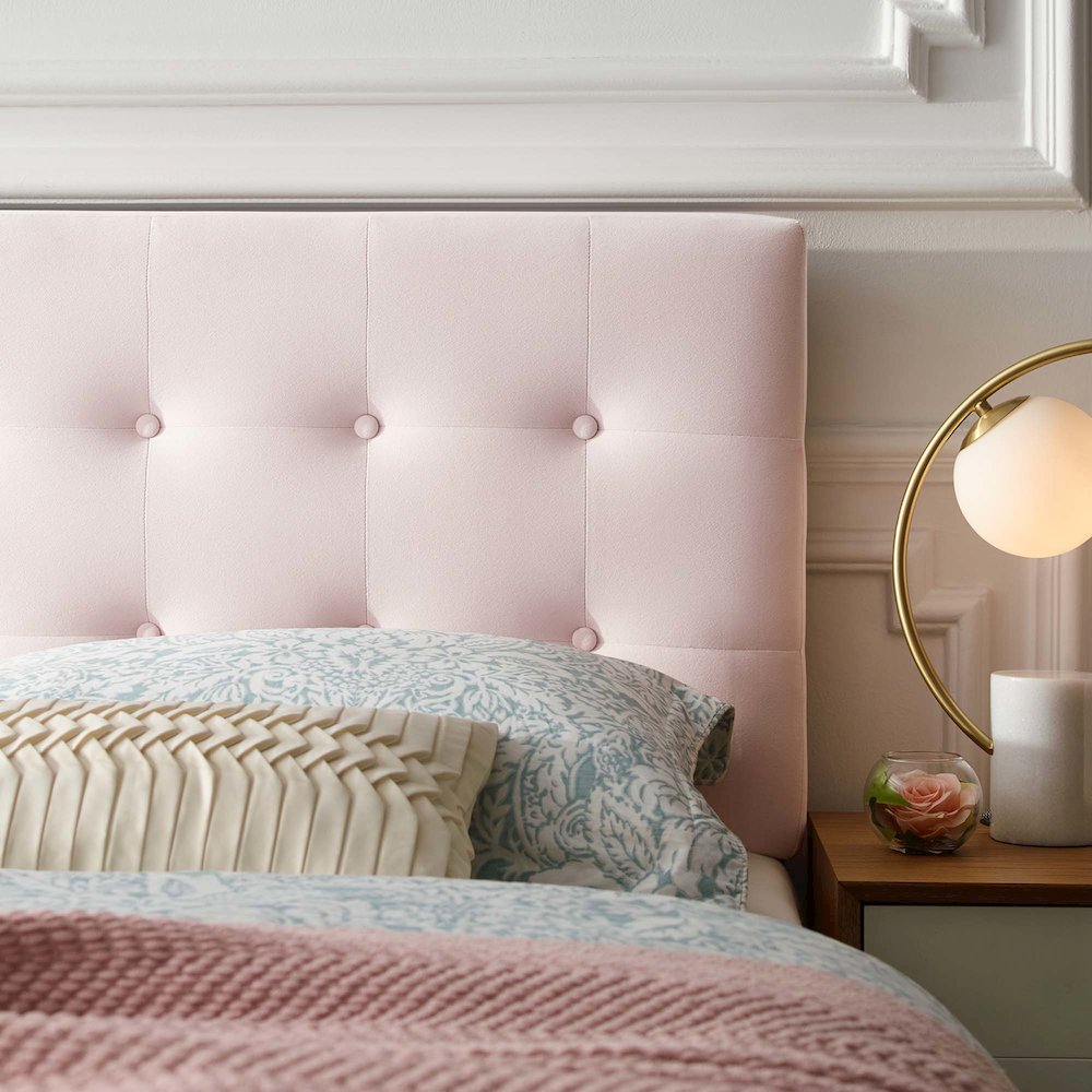 Emily Biscuit Tufted Performance Velvet Queen Headboard. Picture 8