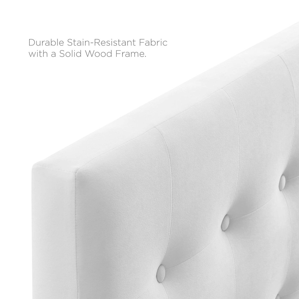 Emily Biscuit Tufted Performance Velvet Queen Headboard. Picture 3