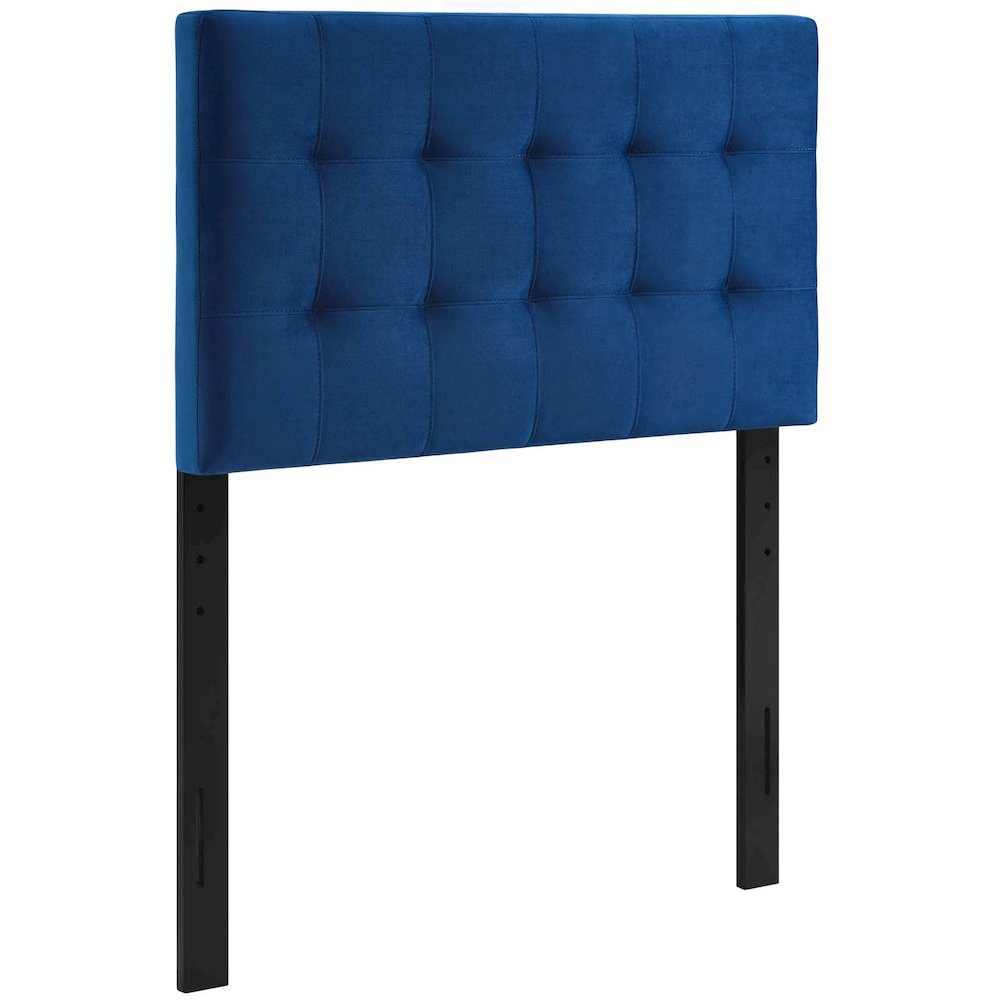 Lily Biscuit Tufted Performance Velvet Twin Headboard. Picture 1