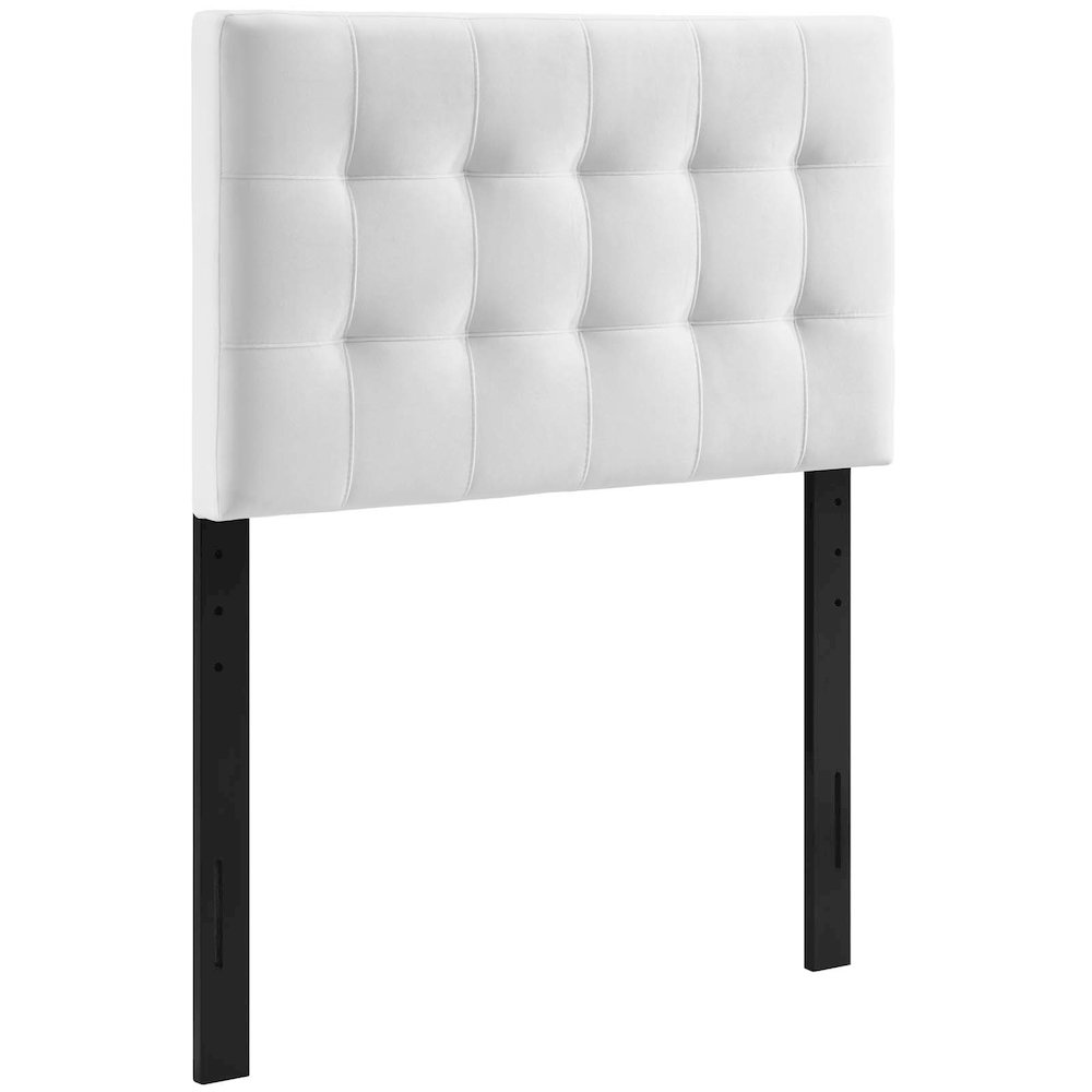 Lily Biscuit Tufted Performance Velvet Twin Headboard. Picture 1