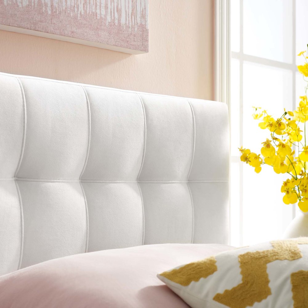 Lily Biscuit Tufted Performance Velvet Twin Headboard. Picture 5