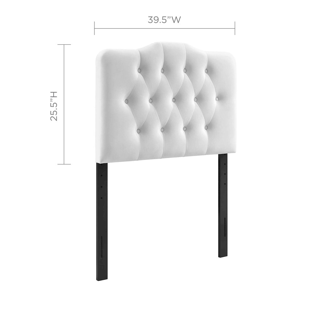 Annabel Diamond Tufted Performance Velvet Twin Headboard. Picture 2
