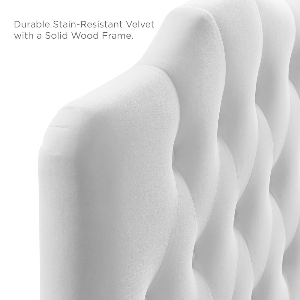 Annabel Diamond Tufted Performance Velvet Twin Headboard. Picture 4