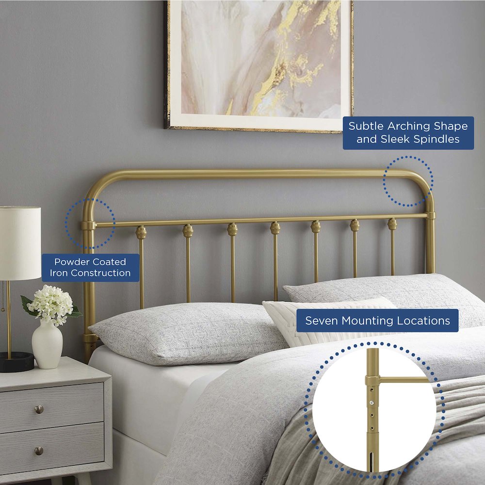 Sage Metal Twin Headboard. Picture 7