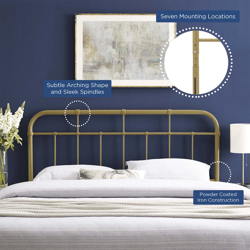 Alessia Metal Full Headboard. Picture 6