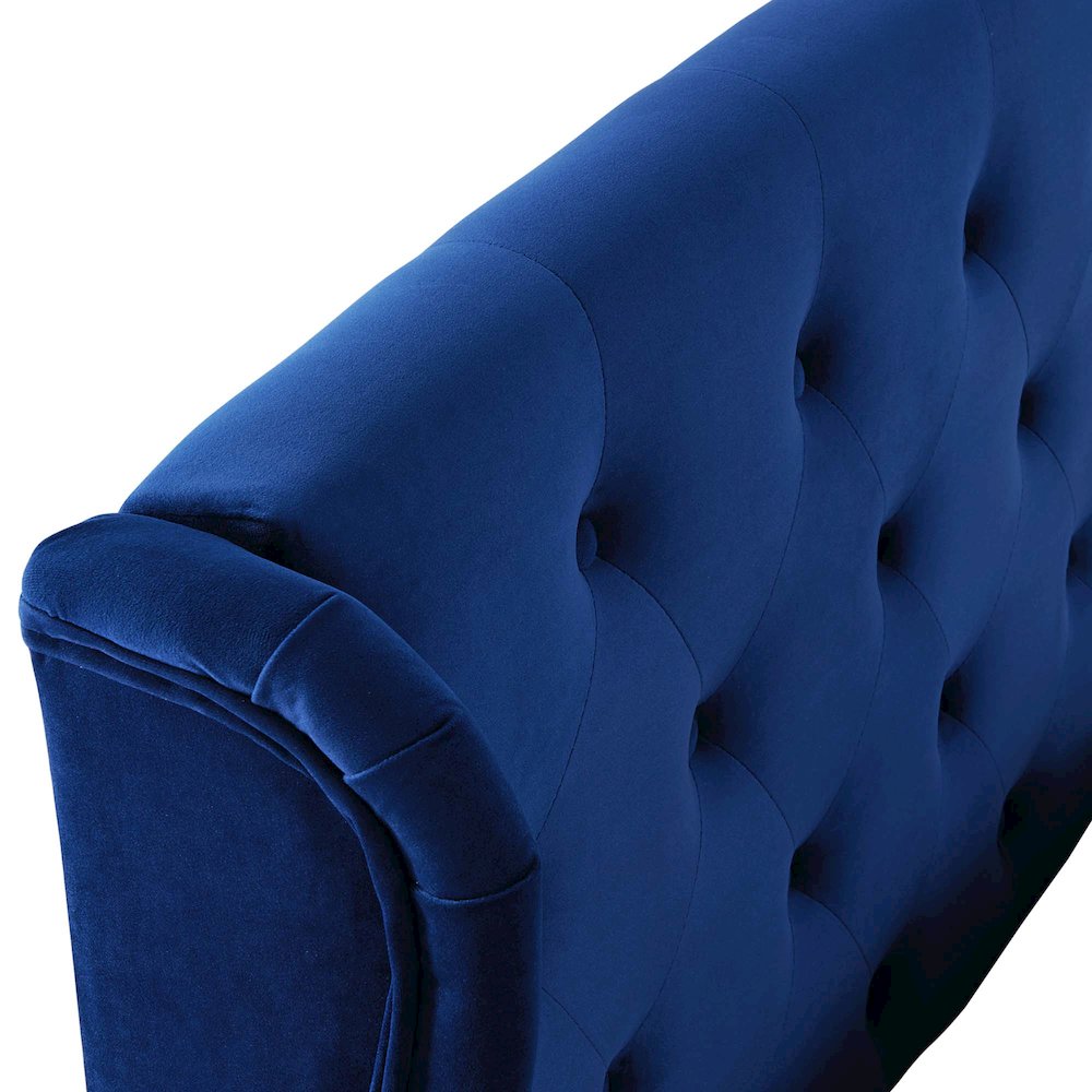 Penelope Tufted Wingback Performance Velvet Queen Platform Bed. Picture 5