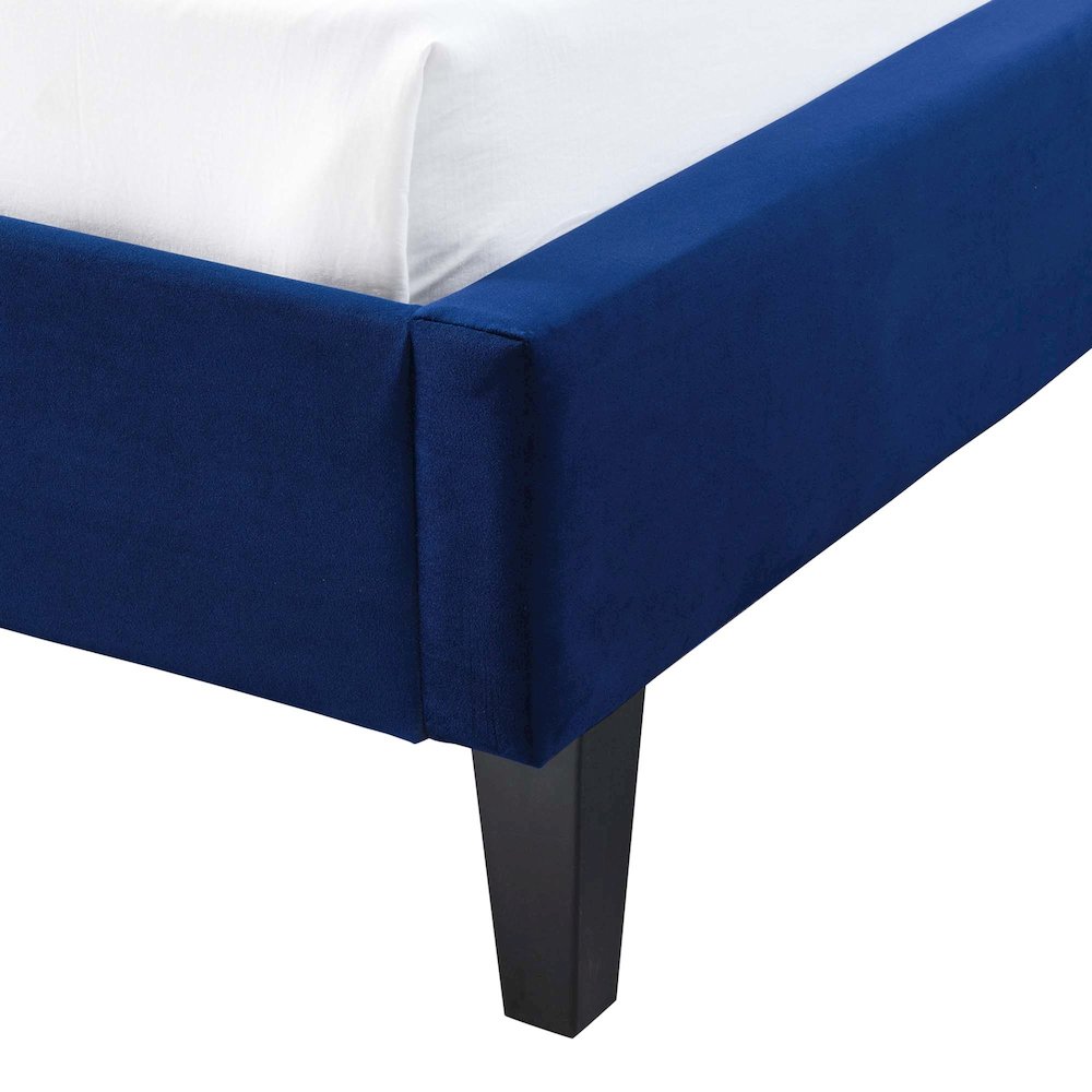 Penelope Tufted Wingback Performance Velvet Queen Platform Bed. Picture 6