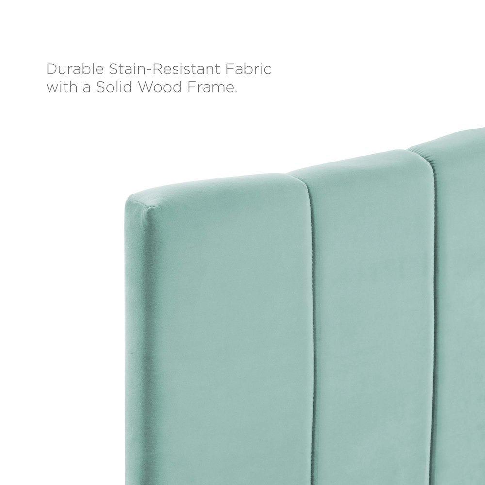 Camilla Channel Tufted Performance Velvet King/California King Headboard. Picture 2